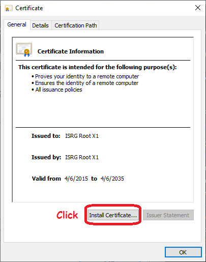 Windows 10 Certificate Issue 2