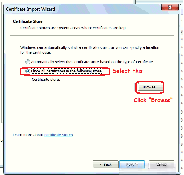 Windows 7 Certificate Issue 2